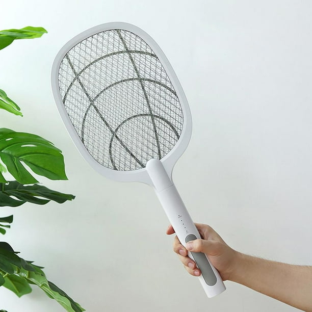 Mosquito Swatter Electric Flies Insect Killer Bug Zapper Racket USB Rechargeable